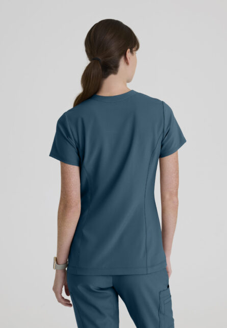 Grey's Anatomy Evolve Women's 2 Pocket Banded Notched Neck Top - Image 5