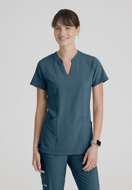 Grey's Anatomy Evolve Women's 2 Pocket Banded Notched Neck Top - Image 4
