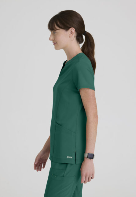 Grey's Anatomy Evolve Women's 2 Pocket Banded Notched Neck Top - Image 16