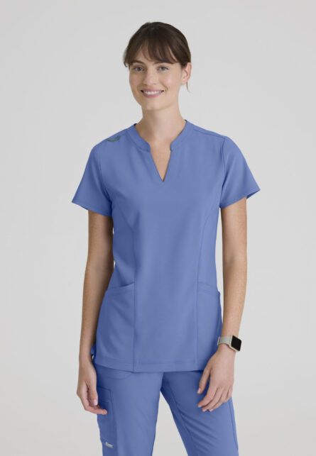 Grey's Anatomy Evolve Women's 2 Pocket Banded Notched Neck Top - Image 10