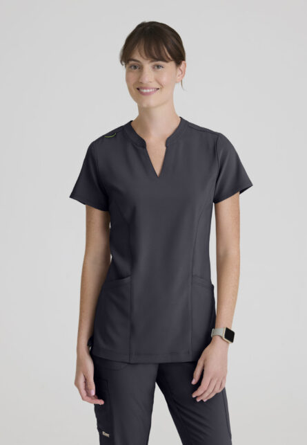 Grey's Anatomy Evolve Women's 2 Pocket Banded Notched Neck Top - Image 21