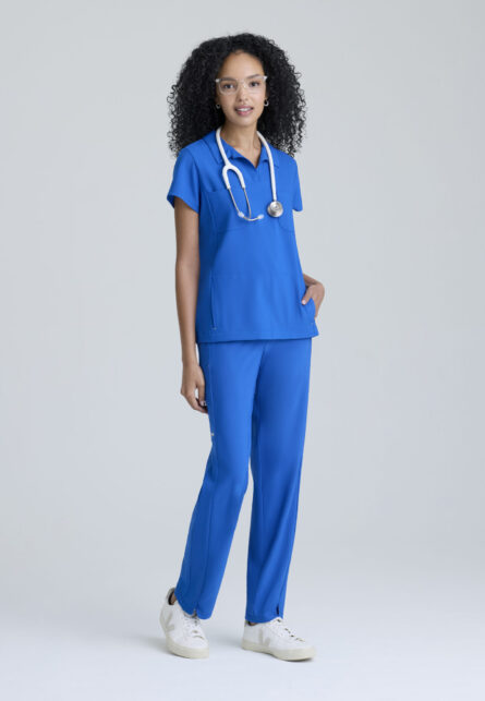 Grey's Anatomy Evolve Women's 4-Pocket Lapover Placket Collar Top - Image 9
