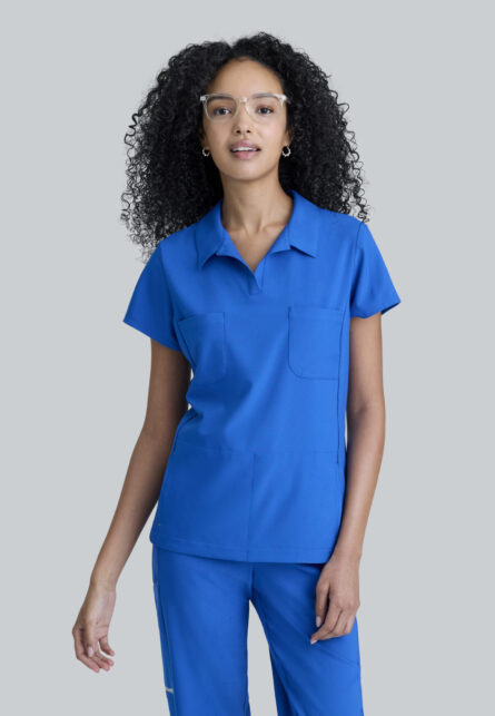 Grey's Anatomy Evolve Women's 4-Pocket Lapover Placket Collar Top - Image 8