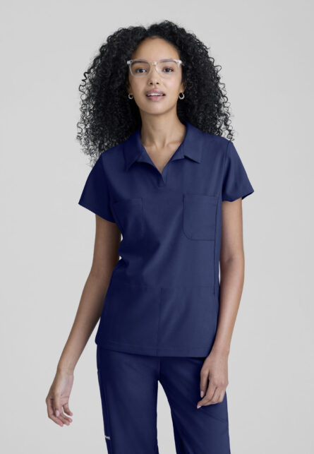 Grey's Anatomy Evolve Women's 4-Pocket Lapover Placket Collar Top - Image 6