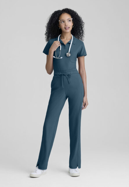 Grey's Anatomy Evolve Women's 4-Pocket Lapover Placket Collar Top - Image 2