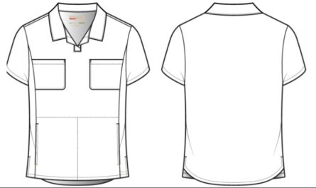 Grey's Anatomy Evolve Women's 4-Pocket Lapover Placket Collar Top - Image 3