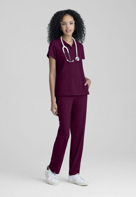 Grey's Anatomy Evolve Women's 4-Pocket Lapover Placket Collar Top - Image 11