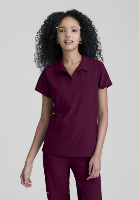 Grey's Anatomy Evolve Women's 4-Pocket Lapover Placket Collar Top - Image 10