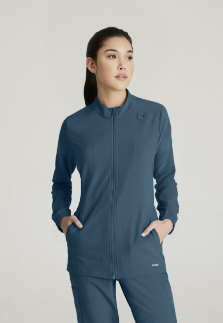 Grey's Anatomy Evolve 3 Pocket Collared Warm-Up - Image 1