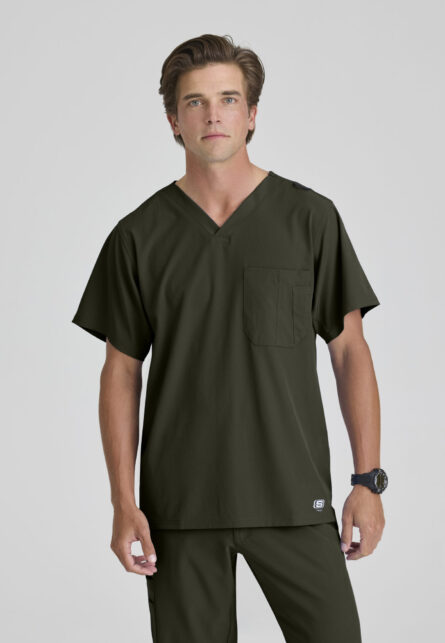 Skechers™ by Barco Men’s V-Neck Cargo Pocket Scrub Top