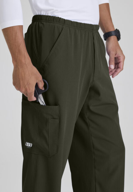 Skechers™ by Barco Men’s Cargo Scrub Pant with Drawstring Elastic Waistband