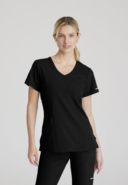 Skechers™ by Barco Women’s 3 Pocket Mock-Wrap V-Neck Scrub Top