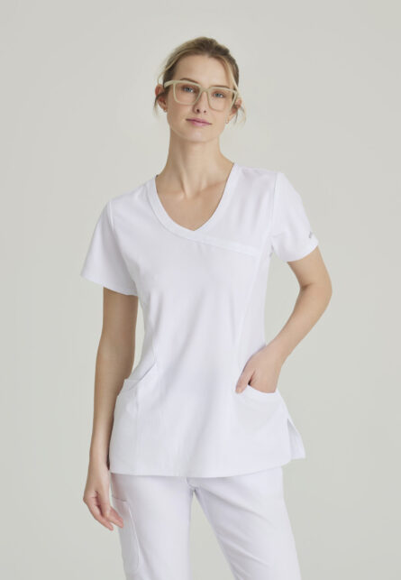 Skechers™ by Barco Women’s 3 Pocket Mock-Wrap V-Neck Scrub Top