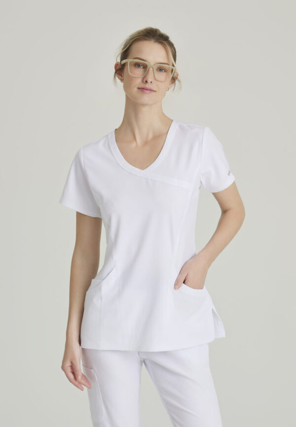 Skechers™ by Barco Women’s 3 Pocket Mock-Wrap V-Neck Scrub Top