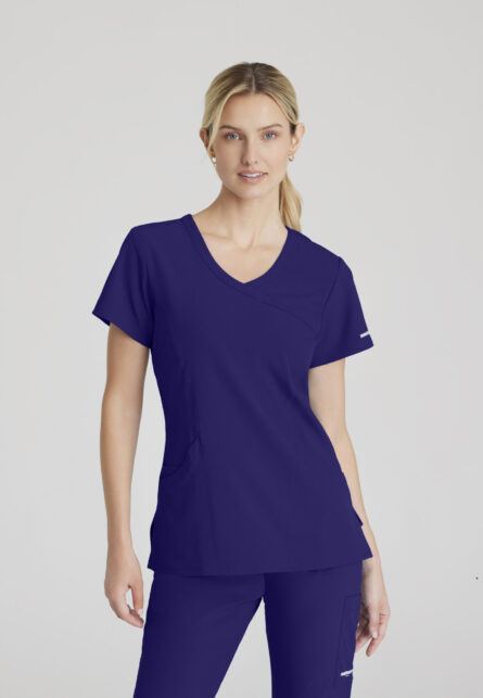 Skechers™ by Barco Women’s 3 Pocket Mock-Wrap V-Neck Scrub Top