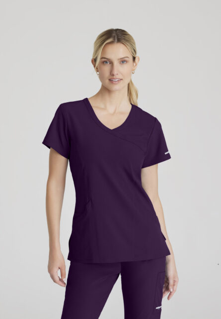 Skechers™ by Barco Women’s 3 Pocket Mock-Wrap V-Neck Scrub Top