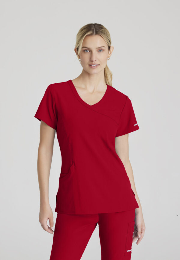 Skechers™ by Barco Women’s 3 Pocket Mock-Wrap V-Neck Scrub Top