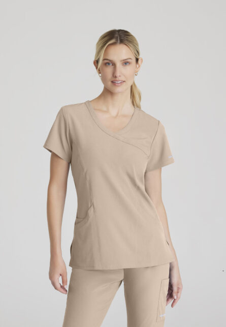 Skechers™ by Barco Women’s 3 Pocket Mock-Wrap V-Neck Scrub Top
