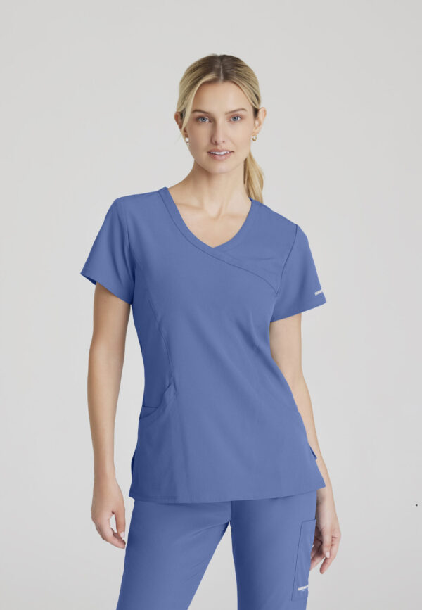 Skechers™ by Barco Women’s 3 Pocket Mock-Wrap V-Neck Scrub Top