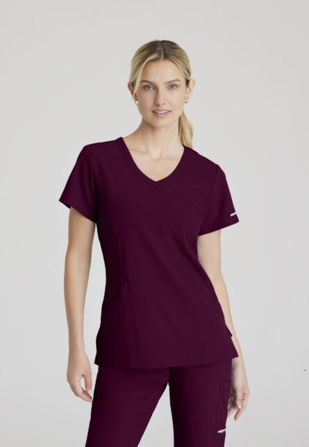 Skechers™ by Barco Women’s 3 Pocket Mock-Wrap V-Neck Scrub Top