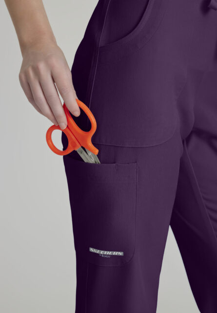 Skechers™ by Barco Women's Cargo Scrub Pant with Drawstring Elastic Waistband - Image 8