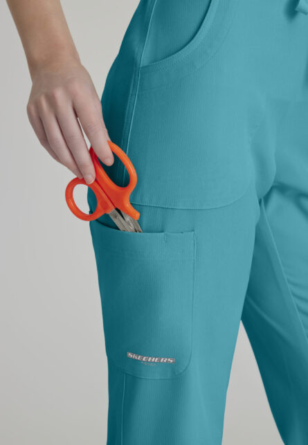 Skechers™ by Barco Women's Cargo Scrub Pant with Drawstring Elastic Waistband - Image 32