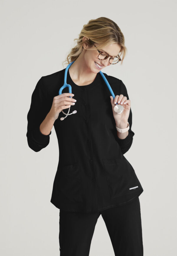 Skechers™ by Barco Women’s 2 Pocket Warm-Up Scrub Jacket With Eco-Friendly Stretch Fabric