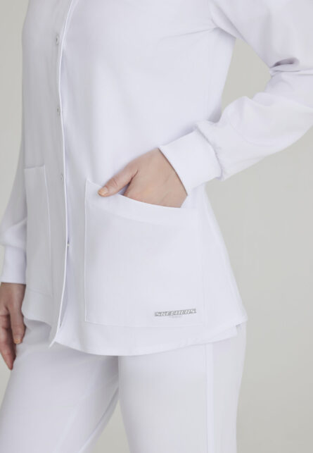 Skechers™ by Barco Women’s 2 Pocket Warm-Up Scrub Jacket With Eco-Friendly Stretch Fabric