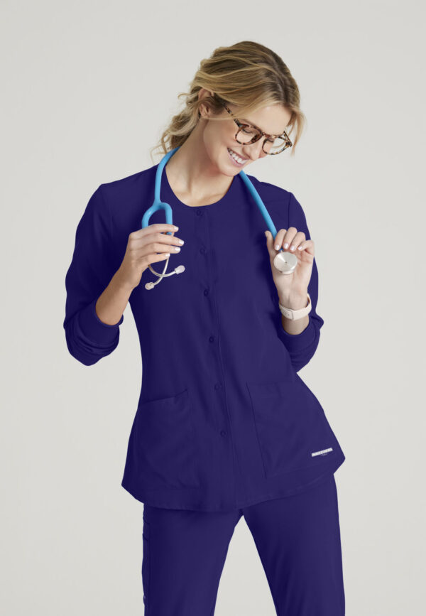 Skechers™ by Barco Women’s 2 Pocket Warm-Up Scrub Jacket With Eco-Friendly Stretch Fabric