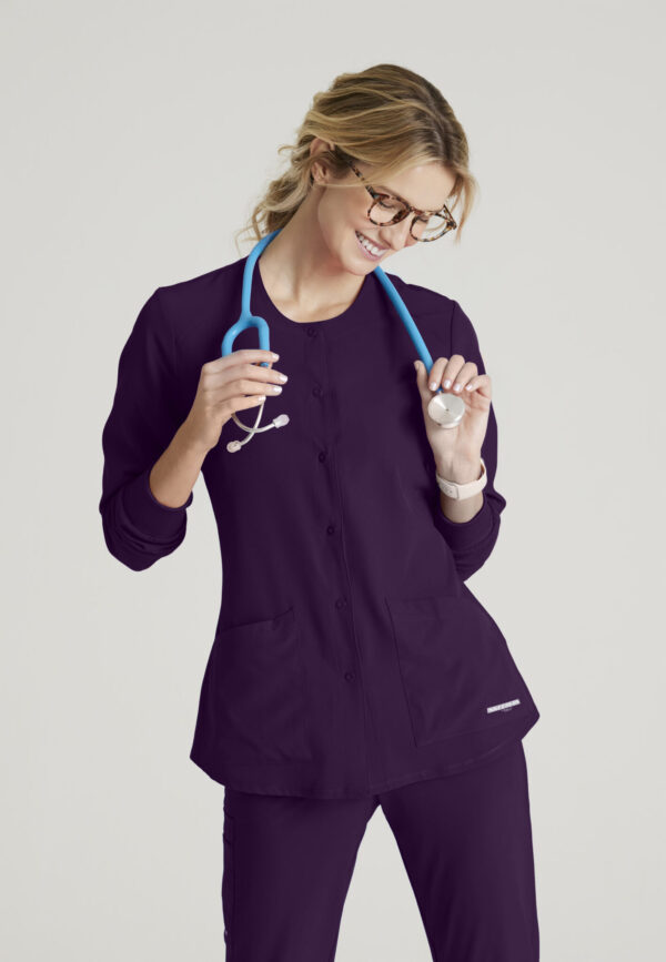 Skechers™ by Barco Women’s 2 Pocket Warm-Up Scrub Jacket With Eco-Friendly Stretch Fabric