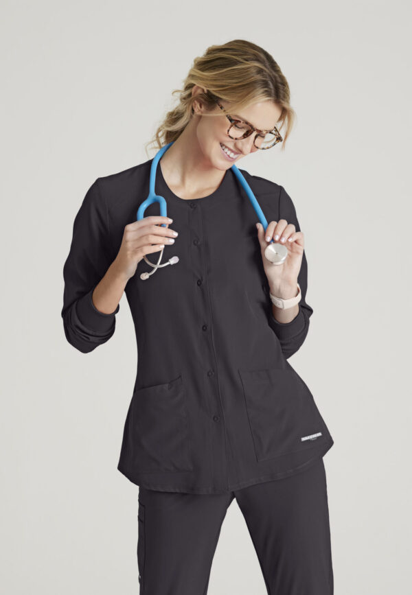 Skechers™ by Barco Women’s 2 Pocket Warm-Up Scrub Jacket With Eco-Friendly Stretch Fabric