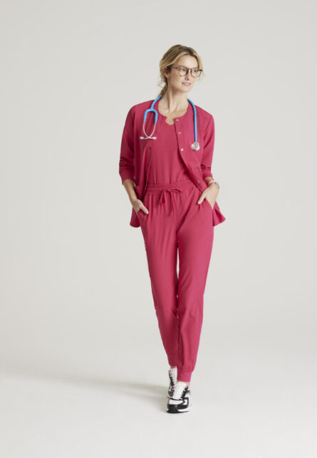 Skechers™ by Barco Women’s 2 Pocket Warm-Up Scrub Jacket With Eco-Friendly Stretch Fabric