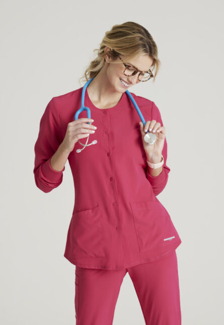Skechers™ by Barco Women’s 2 Pocket Warm-Up Scrub Jacket With Eco-Friendly Stretch Fabric