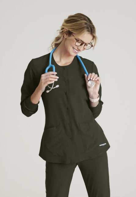 Skechers™ by Barco Women’s 2 Pocket Warm-Up Scrub Jacket With Eco-Friendly Stretch Fabric