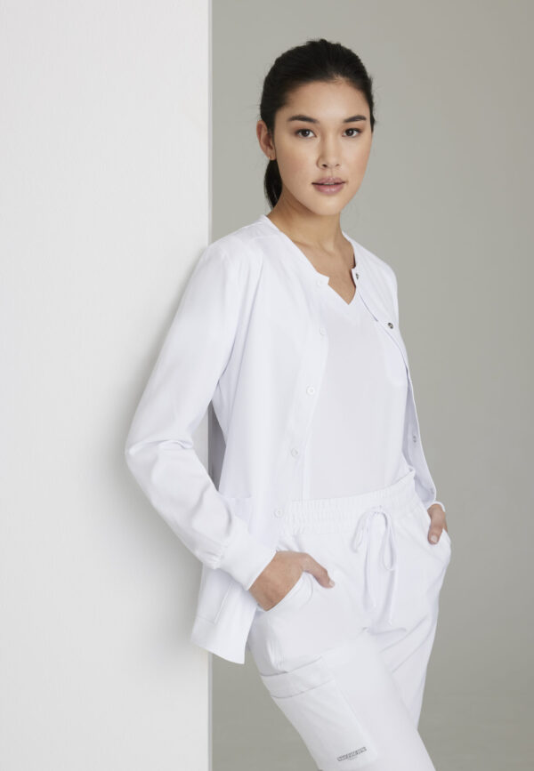 Skechers™ by Barco Women’s 2 Pocket Warm-Up Scrub Jacket With Eco-Friendly Stretch Fabric