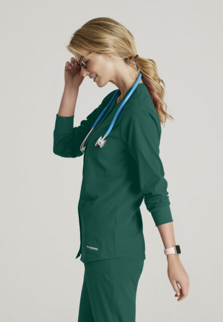 Skechers™ by Barco Women’s 2 Pocket Warm-Up Scrub Jacket With Eco-Friendly Stretch Fabric