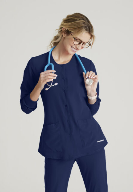 Skechers™ by Barco Women’s 2 Pocket Warm-Up Scrub Jacket With Eco-Friendly Stretch Fabric