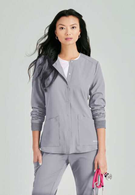 Skechers™ by Barco Women’s 2 Pocket Warm-Up Scrub Jacket With Eco-Friendly Stretch Fabric