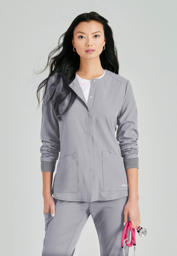 Skechers™ by Barco Women’s 2 Pocket Warm-Up Scrub Jacket With Eco-Friendly Stretch Fabric