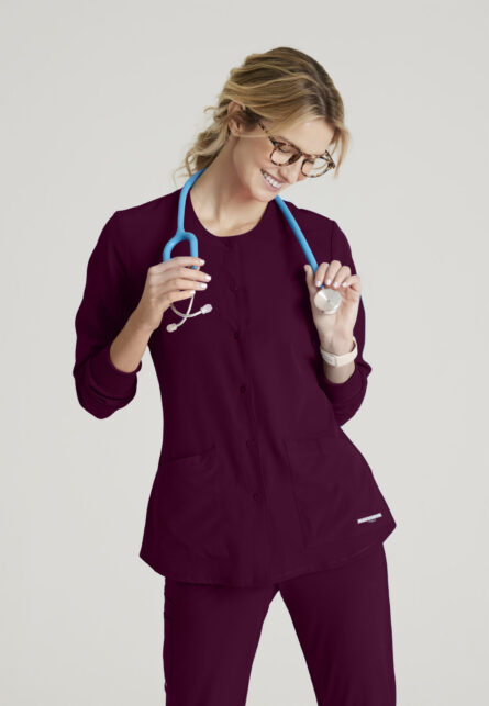 Skechers™ by Barco Women’s 2 Pocket Warm-Up Scrub Jacket With Eco-Friendly Stretch Fabric