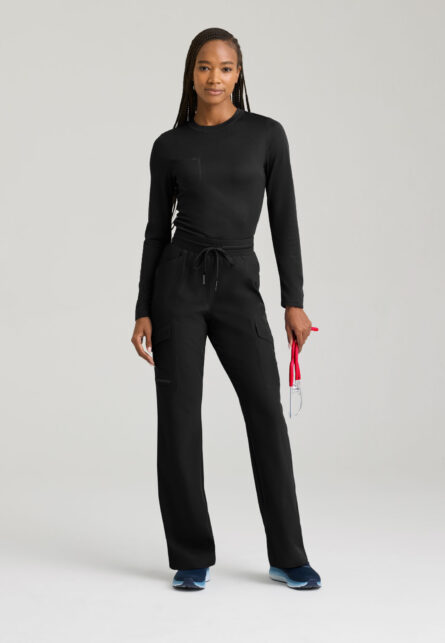 Skechers™ by Barco Women's 1-Pocket Crew Neck Long Sleeve Tee - Image 2