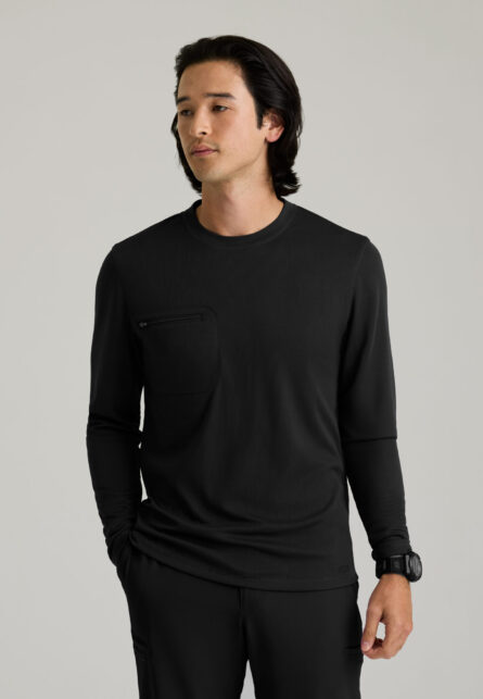 Skechers™ by Barco Men's 1 Pocket Crew Neck Long Sleeve Tee - Image 1