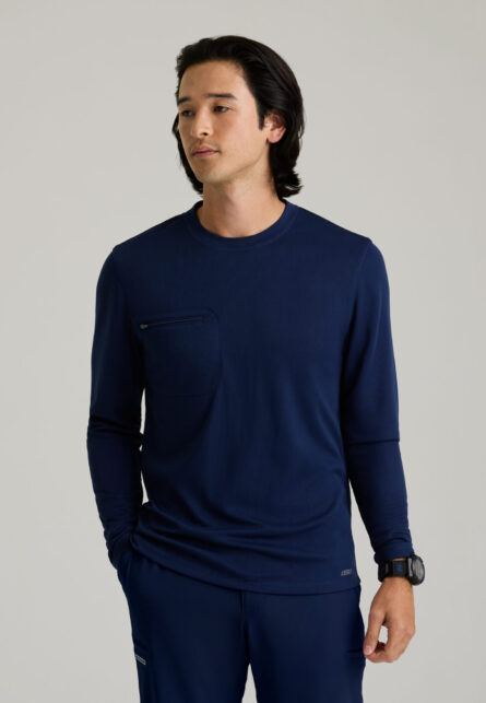 Skechers™ by Barco Men's 1 Pocket Crew Neck Long Sleeve Tee - Image 4