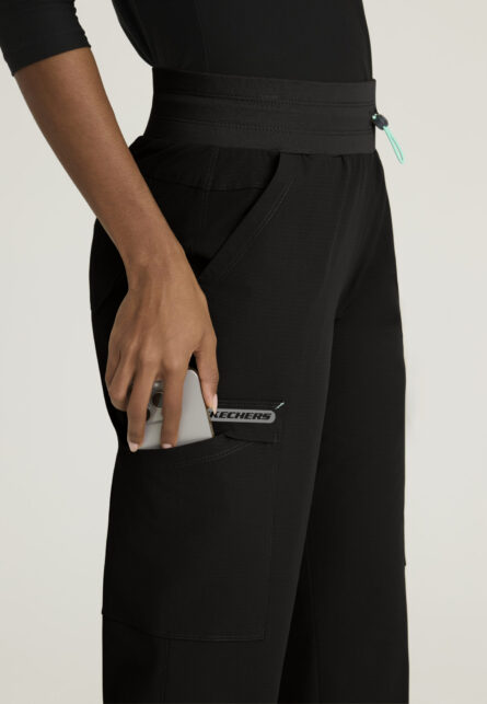 Skechers™ by Barco Ripstop Women's 5 Pocket Knit Waistband Fit & Flare Pant - Image 2