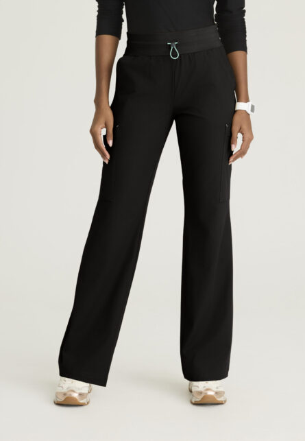 Skechers™ by Barco Ripstop Women's 5 Pocket Knit Waistband Fit & Flare Pant - Image 1
