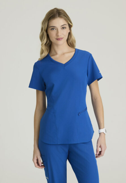 Skechers Vitality Ribbed 3 Pocket V-Neck Top