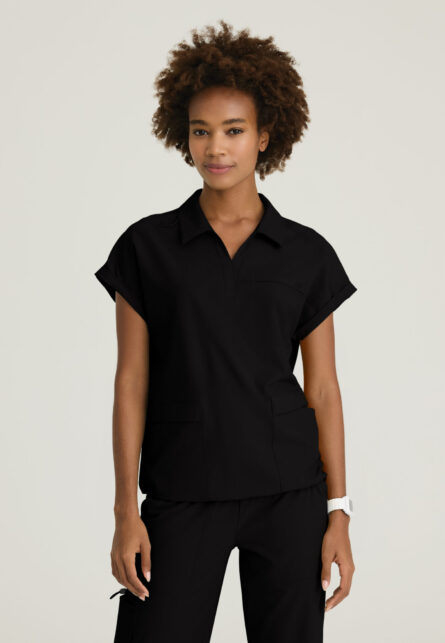 Skechers™ by Barco Ripstop Women's 3 Pocket Shirt Collar Dolman Sleeve Top - Image 1