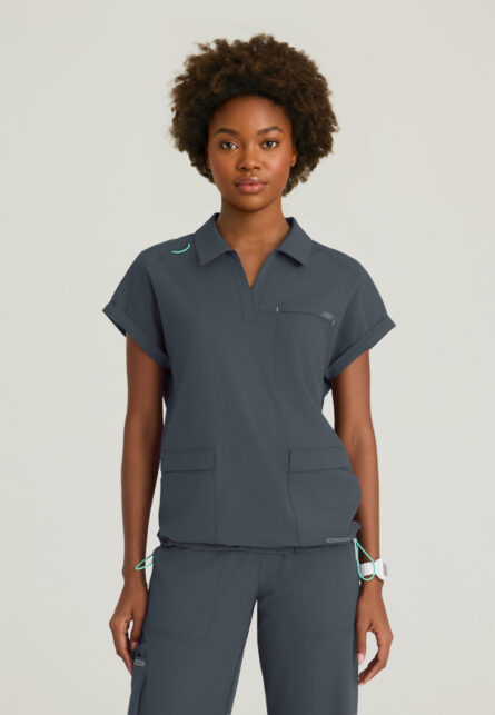 Skechers™ by Barco Ripstop Women's 3 Pocket Shirt Collar Dolman Sleeve Top - Image 15