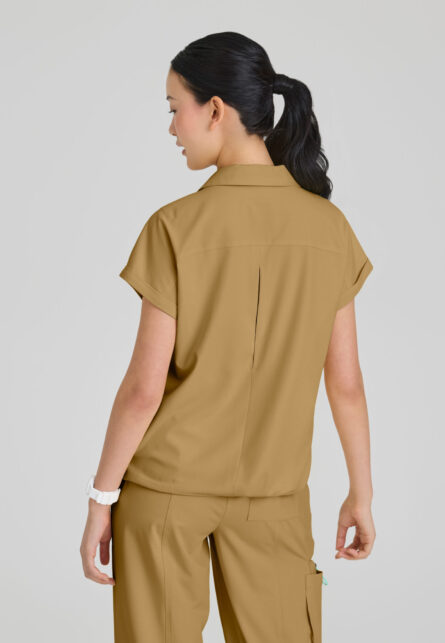 Skechers™ by Barco Ripstop Women's 3 Pocket Shirt Collar Dolman Sleeve Top - Image 8