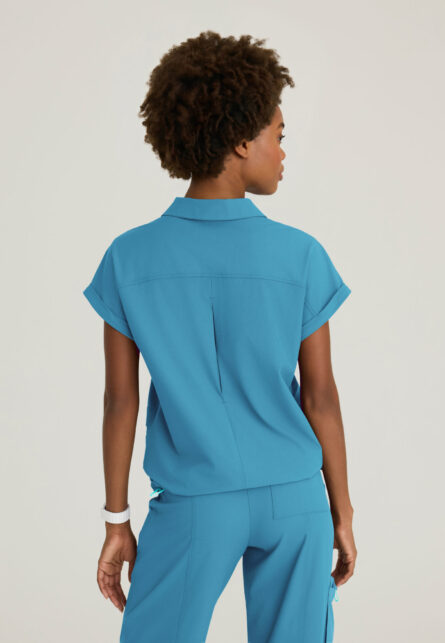 Skechers™ by Barco Ripstop Women's 3 Pocket Shirt Collar Dolman Sleeve Top - Image 5